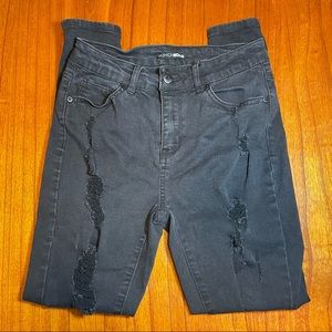 Fashion Nova distressed skinny jeans